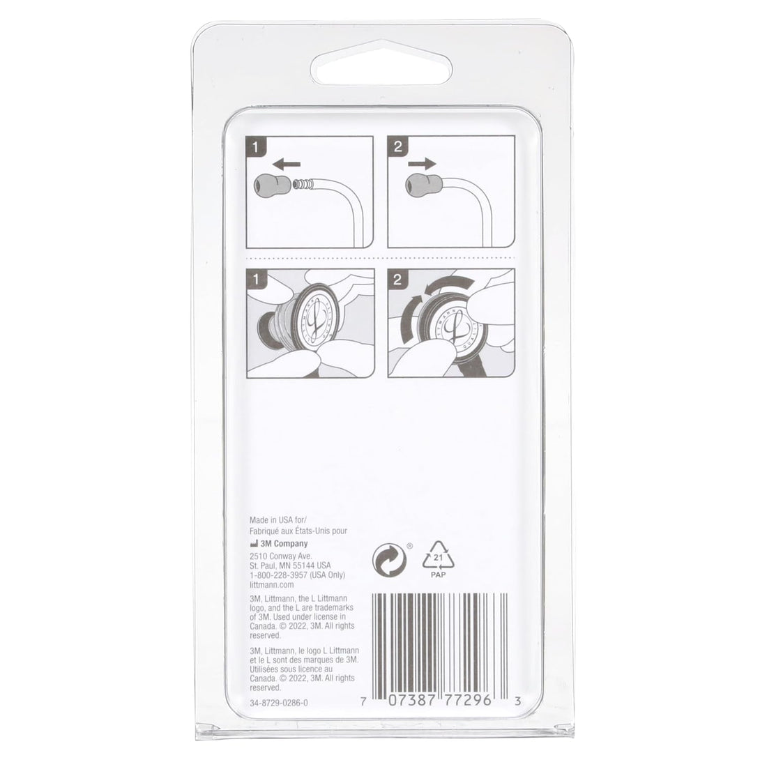 3M Littmann Stethoscope Spare Parts Kit – Black, Compatible with Classic II S.E., Includes Snap Tight Soft-Sealing Small Eartips, Tunable Diaphragm & Rim, Non-Chill Bell Sleeve, 40005