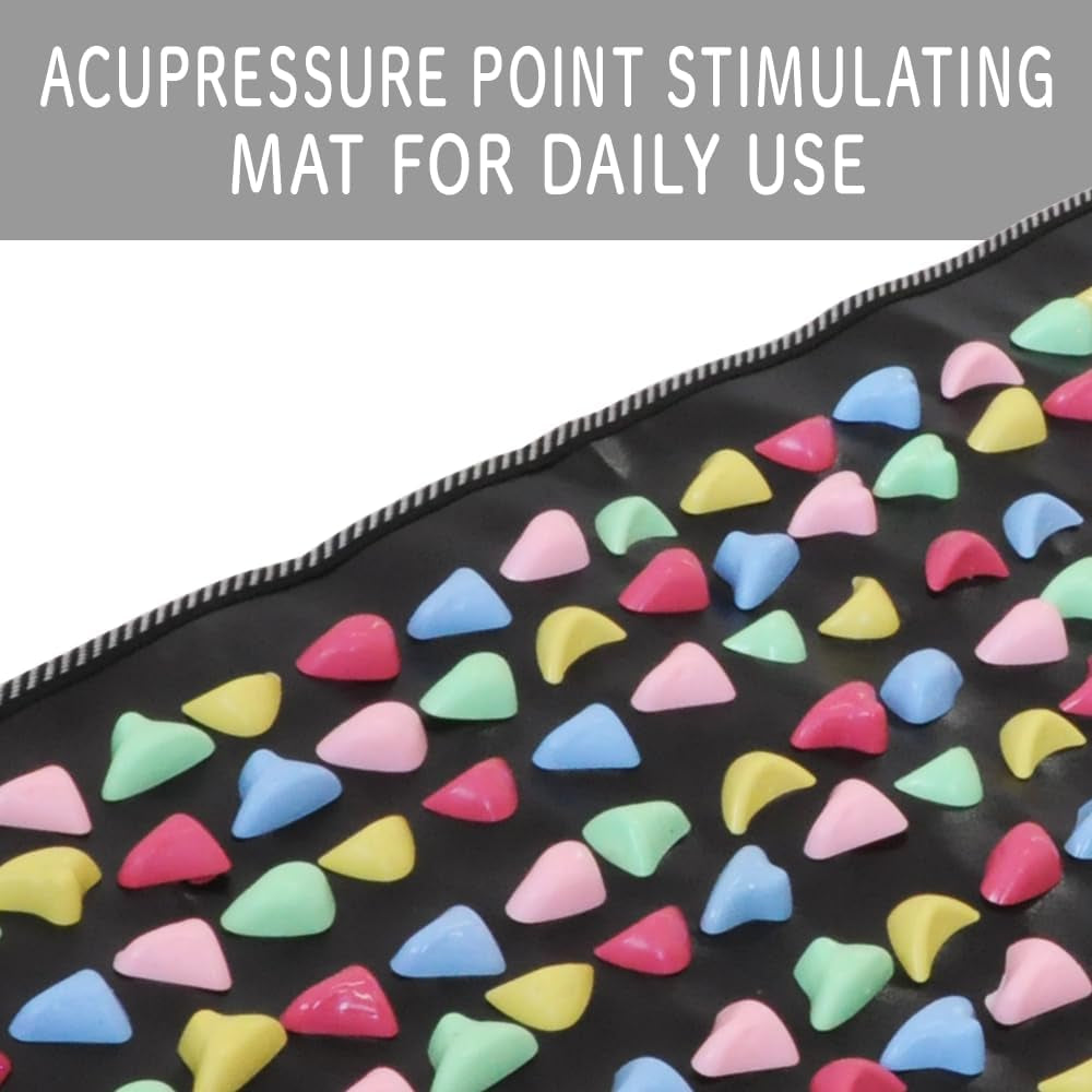 Long Foot Massage Mat 5.74Ft (68.9 X 13.78 Inches), Walk Stone Acupressure Pad for Feet, Acupoint Massager for Blood Circulation, Pain Relief, Health Care at Home