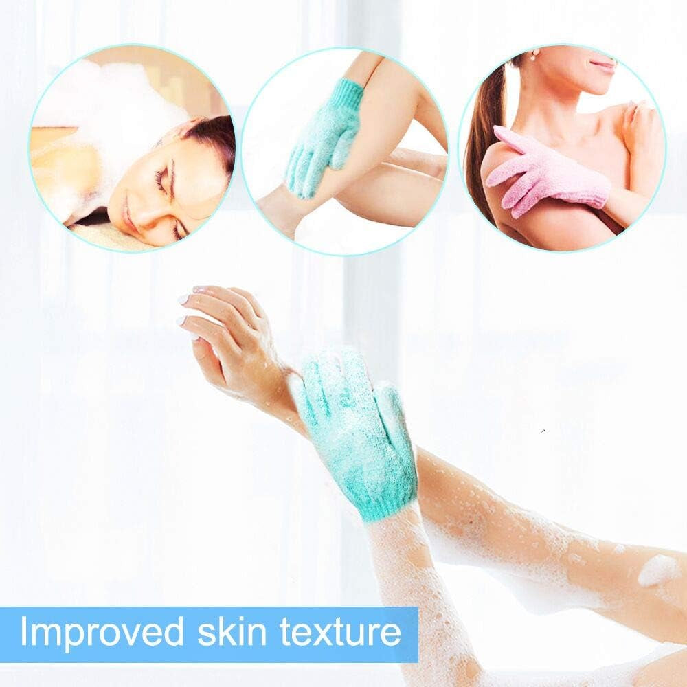 24 Pcs Exfoliating Shower Gloves,Double Sided Exfoliating Bath Gloves Deep Clean Dead Skin for Spa Massage Beauty Skin Shower Body Scrubber Bathing Accessories.-12 Multi-Colors