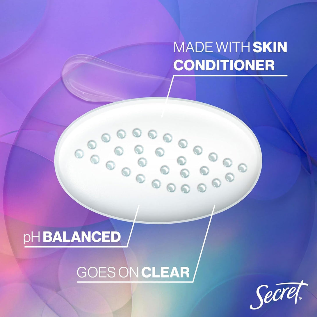 Secret Fresh Antiperspirant Deodorant for Women, 72Hr Breathable Sweat & Odor Protection, Instant Freshness & Gentle, PH Balancing Minerals, Clear Gel, Delicate Rose Scent, 2.6 Oz