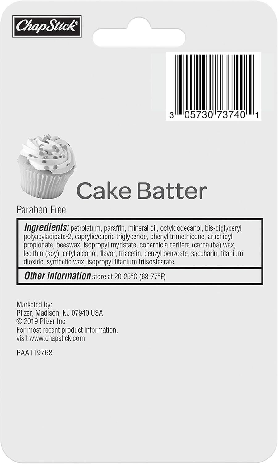 Chapstick Cake Batter Limited Edition Flavored Lip Balm Tubes - 0.15 Oz (Pack of 3)