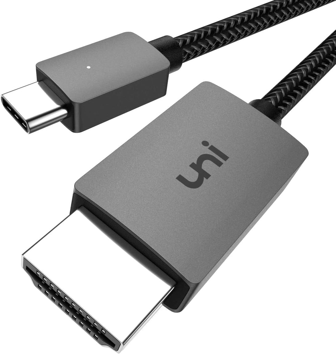 Uni USB C to HDMI Cable, [4K, High-Speed] USB Type C to HDMI Cable for Home Office, [Thunderbolt 3/4 Compatible] with Chromebook, Macbook Pro/Air 2023, Ipad Pro, Imac, XPS 17, S23-6FT