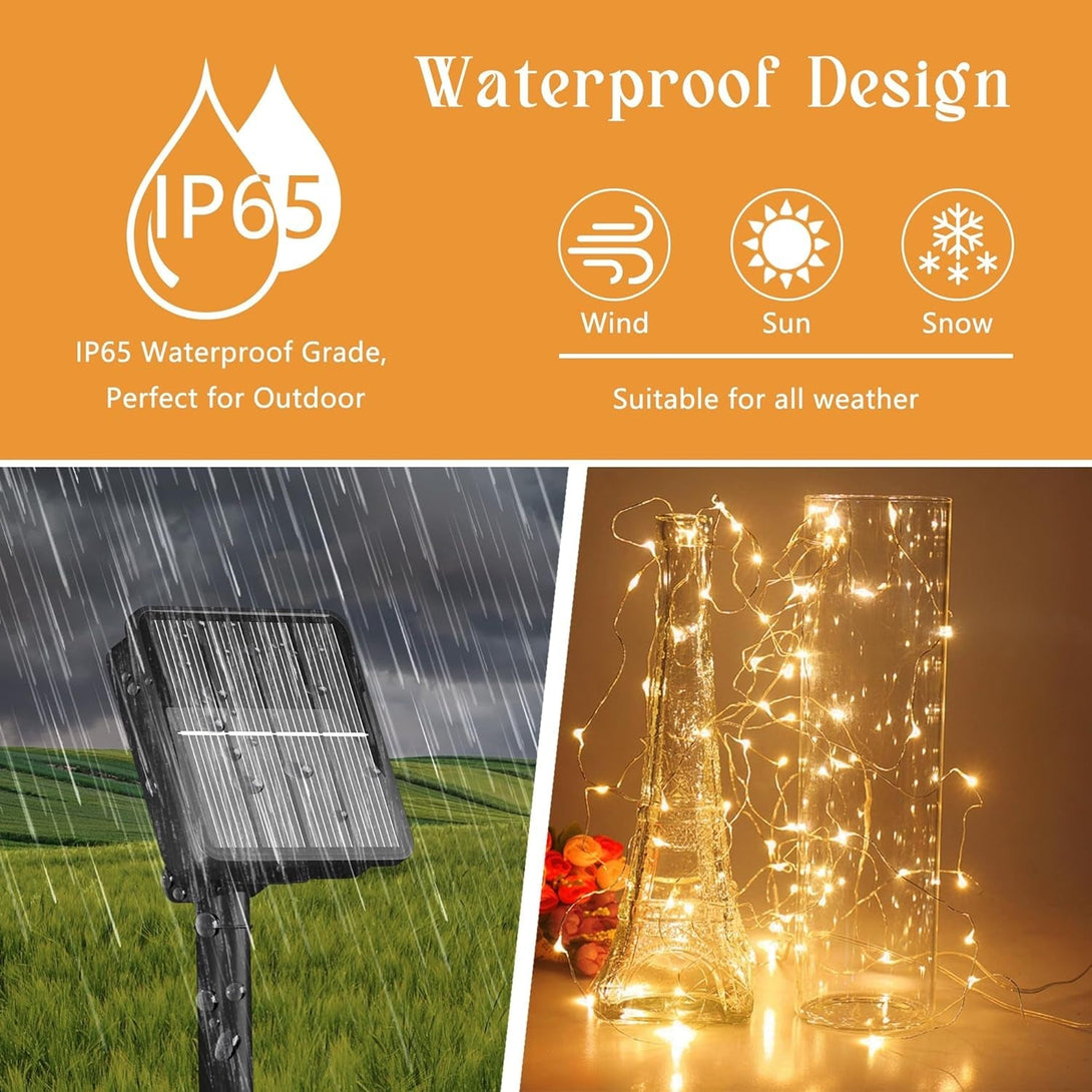 200 LED 72Ft Solar String Lights for Outside, Solar Fairy Lights for outside Waterproof with 8 Modes, Twinkle Light for Patio Tree Christmas Party Wedding Decor(Warm White)