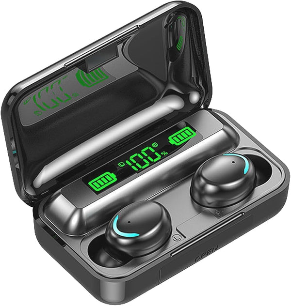 Wireless Earbuds, Earphones Bluetooth 5.3, Touch Control Noise Reduction Headphones for Work/Sport,Hifi Digital LED Display Charging Case, IP7 Waterproof Mini Ear Buds