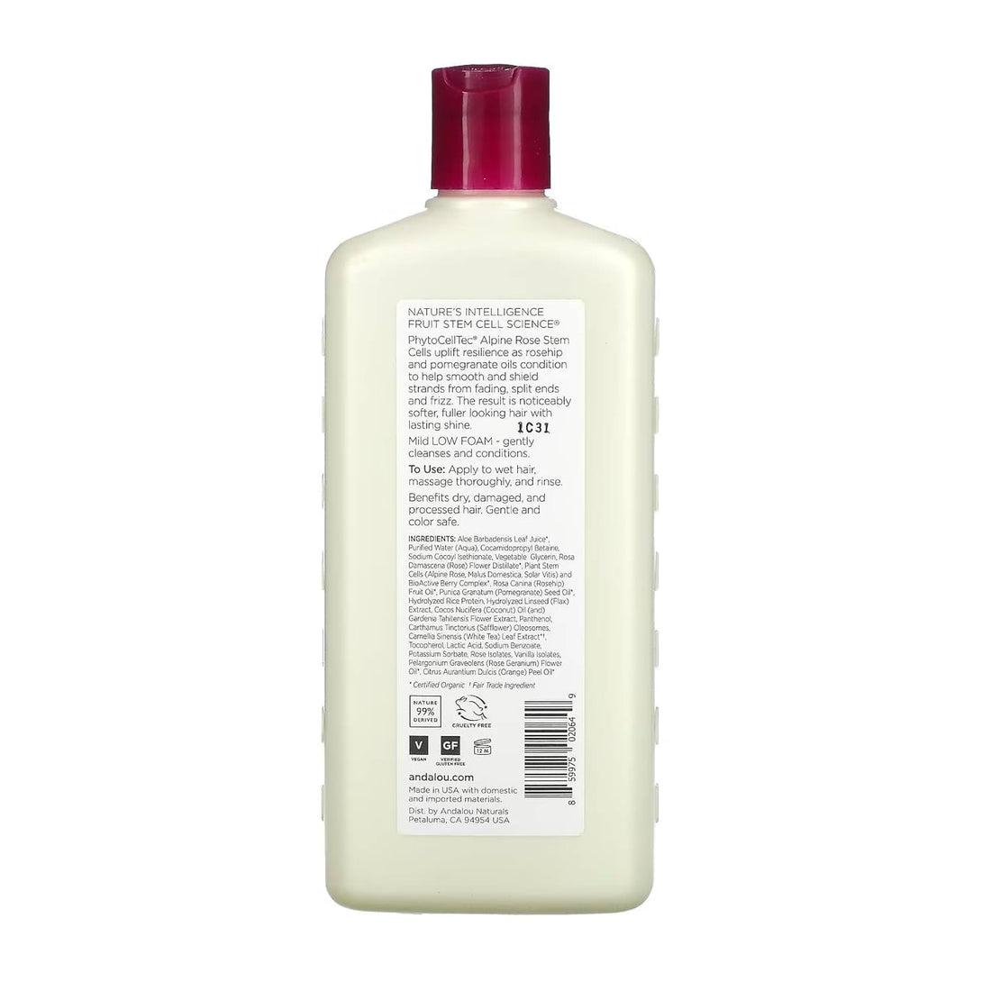 Andalou Naturals Shampoo Fluid Ounce, Complex Color Care 1000 Roses, 11.5 Fl Oz