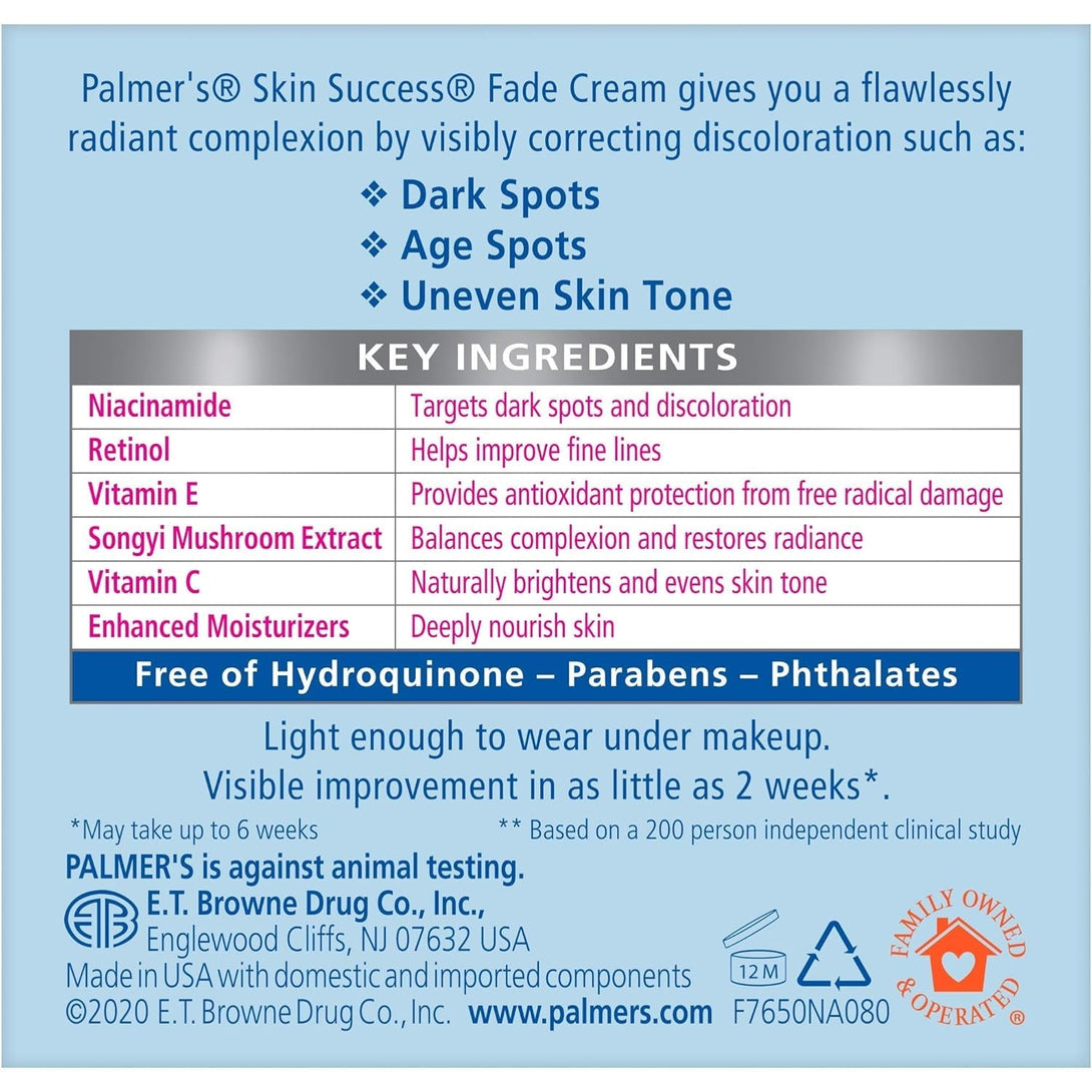 Palmer'S Skin Success Anti-Dark Spot Fade Cream for Dry Skin, 4.4 Ounce