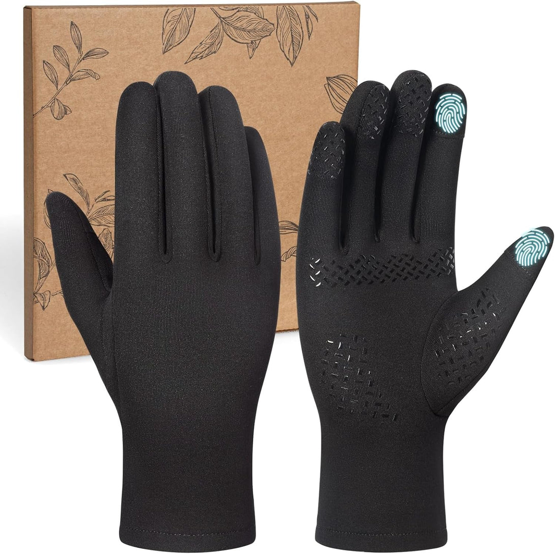 RIGWARL Cycling Gloves Lightweight Running Gloves, Touch Screen Driving Glove with Anti-Slip Strips, Riding Hiking Gloves Ski Glove Liners