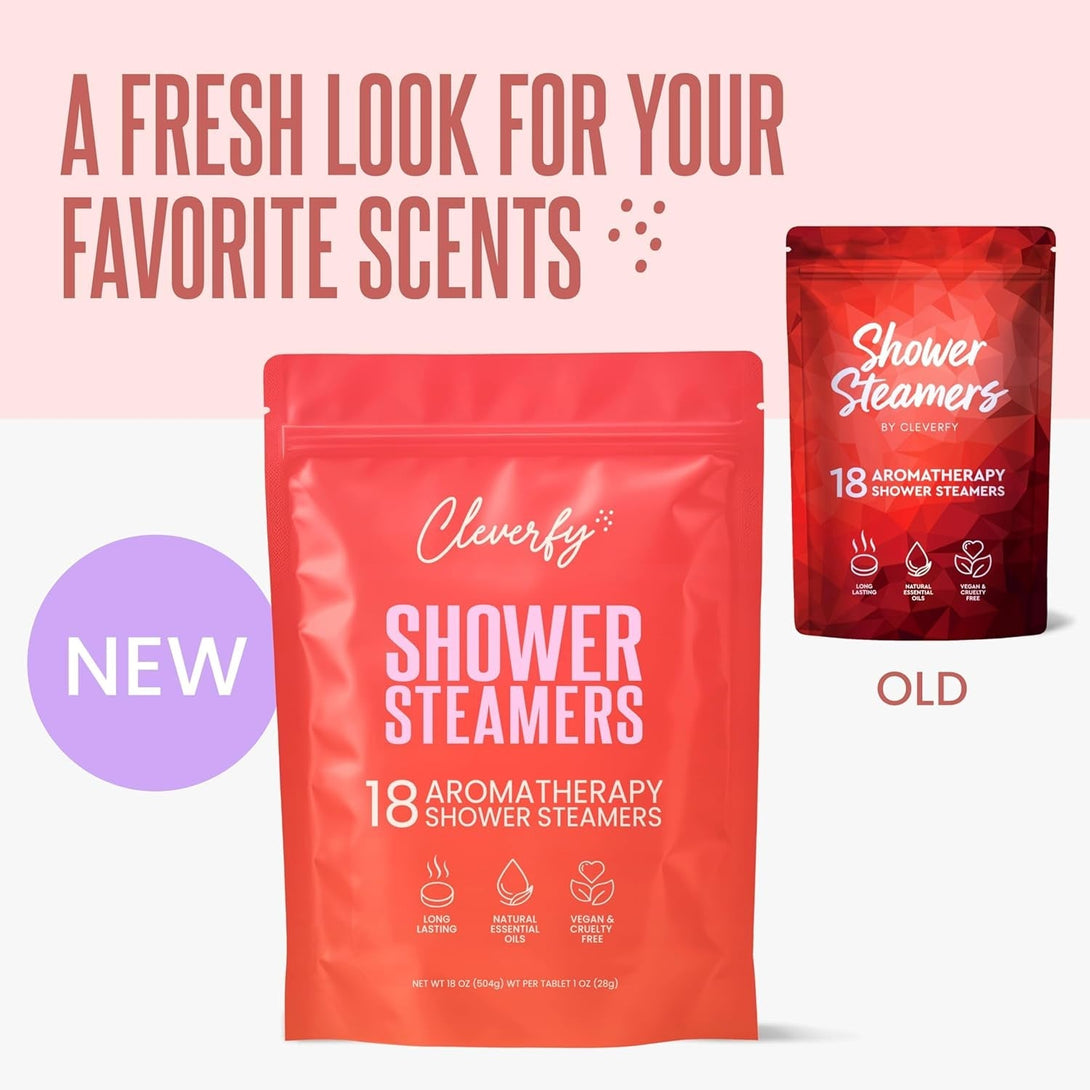 Cleverfy Shower Steamers Aromatherapy for Women and Men – Self-Care Shower Bombs for Stress Relief and Relaxation – 18 Tablets