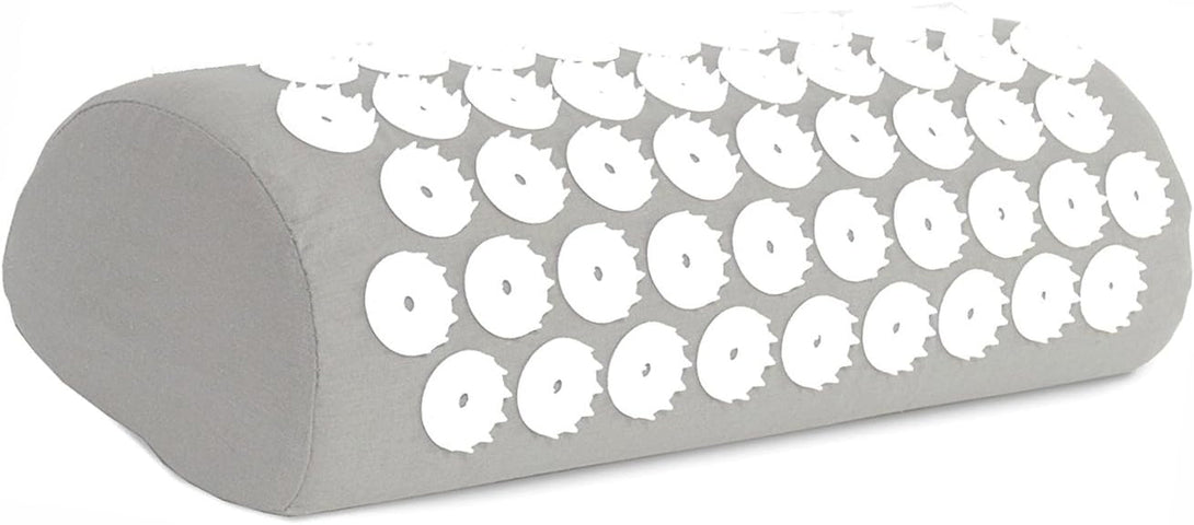 Acupressure Mat and Pillow Set for Back/Neck Pain, Acupuncture Products to Relieve Muscle Fatigue, Improve Insomnia for Sedentary People, Acupuncture Eases Stress, Massage Mat, Gray