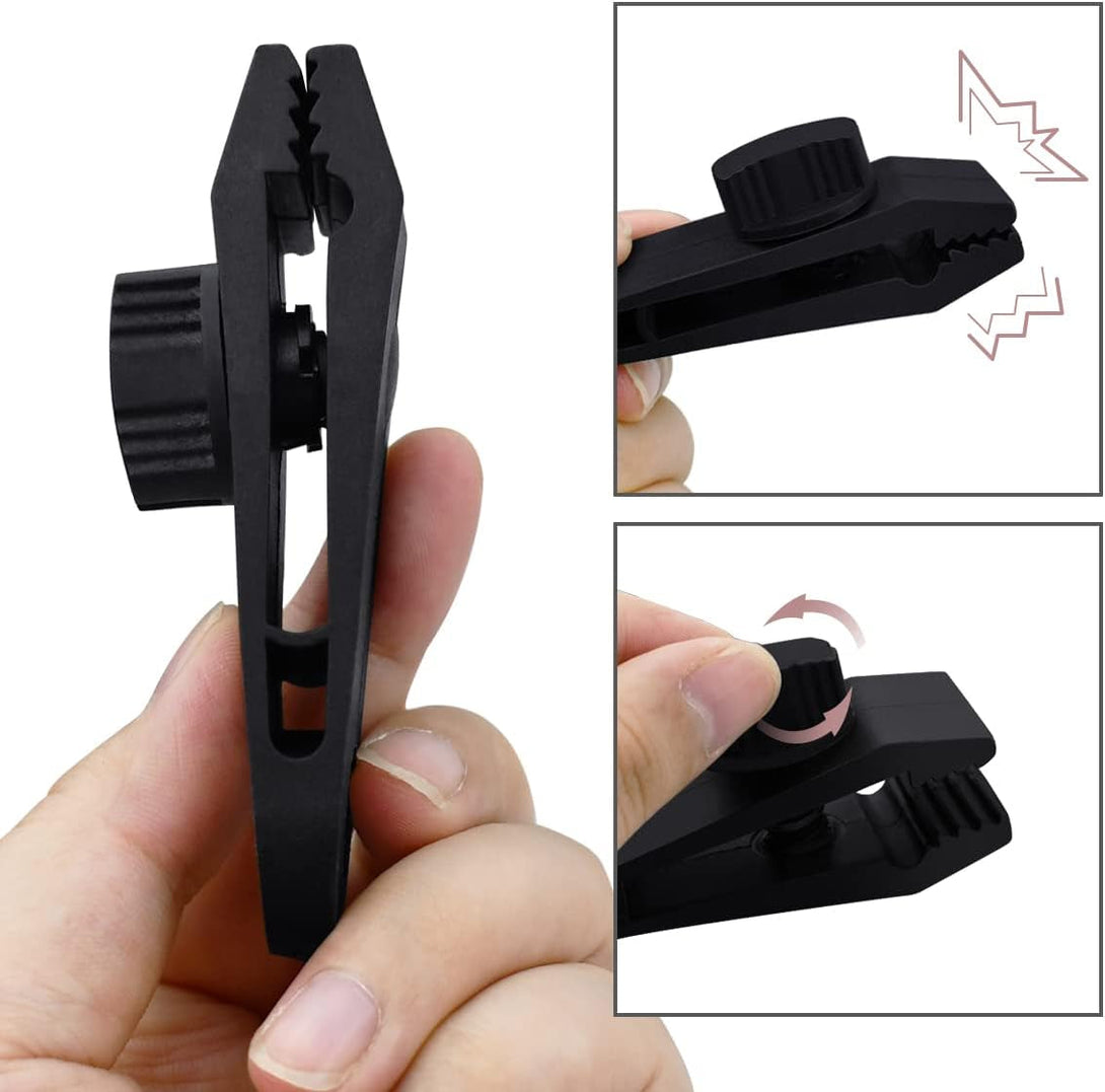 10 Pcs Heavy Duty Tarp Clips Shark Tent Fasteners Clips Holder for Car Covers, Outdoor Camping, Awnings, Swimming Pool Covers Black