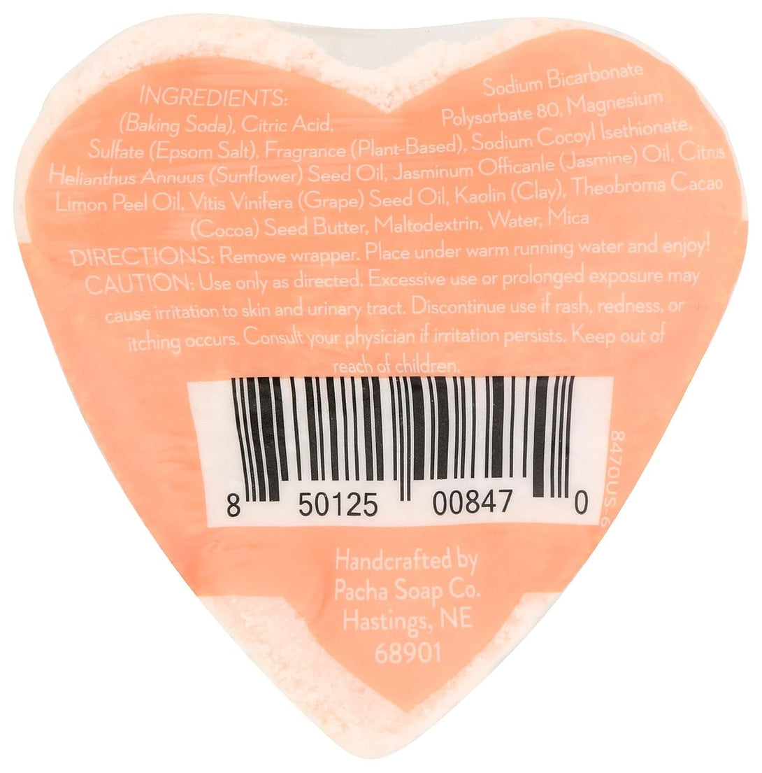 PACHA SOAP Jasmine Gardenia Heart Froth Bomb, 5 OZ