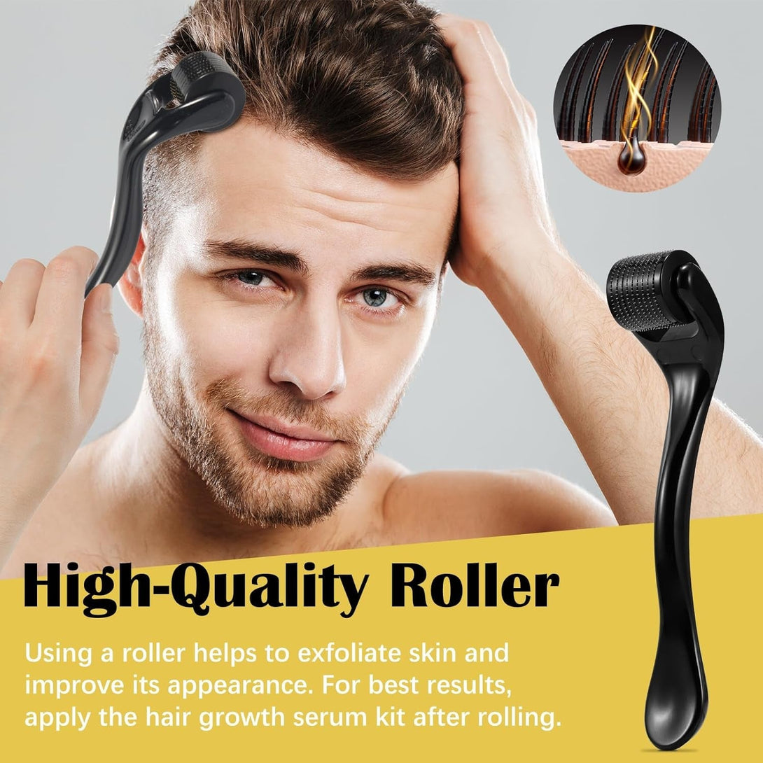5% Minoxidil Hair Growth Oil for Men and Women - Regrowth Serum, Extra Strength Spray for Hair Loss, Thicker Healthier Hair, Beard Growth Kit, Topical Treatment, 2.02 Oz