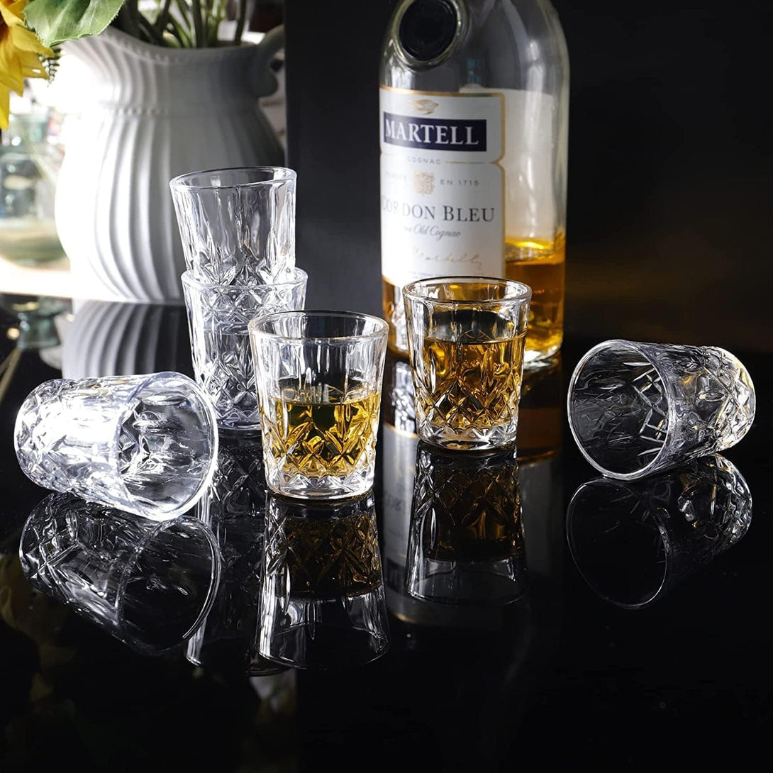 1.7 OZ Tequila Shot Glasses Heavy Base Shot Glass, Crystal Cordial Glasses (Set of 8)