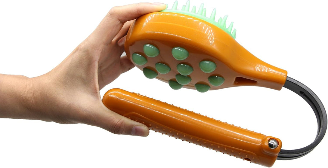 Zdycgtime Massage Hammer,Multifunctional Stretchable Health-Preserving Back Scratcher and Body Relaxation Massager,For Household, Office Workers Blood Circulation Tool(Orange)