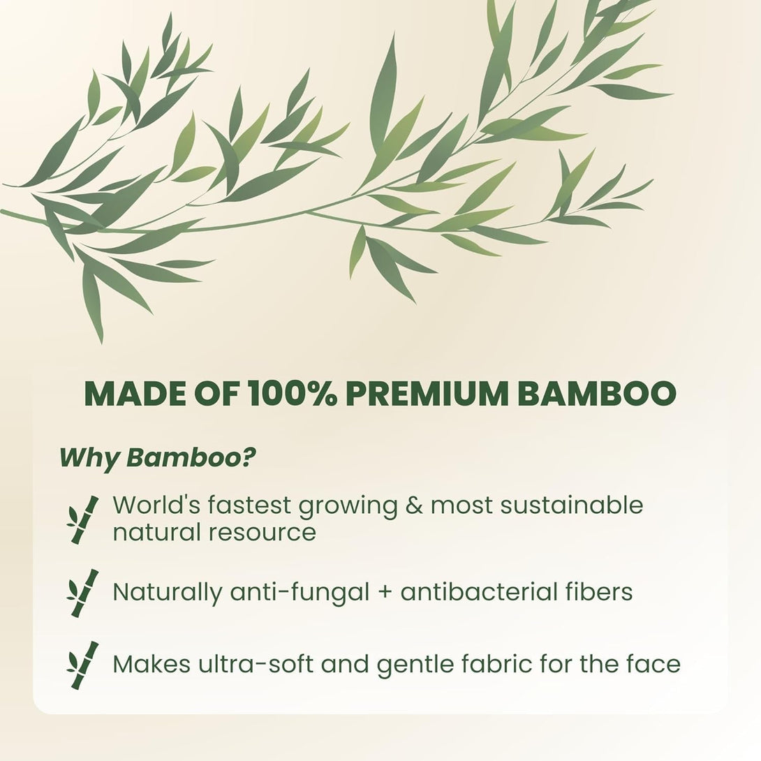 Clean Skin Club Bamboo Viscose Clean Towels XL™, 100% USDA Biobased Face Towel, Disposable Face Towelette, Makeup Remover Dry Wipes, Ultra Soft, 50 Ct, 1 Pack