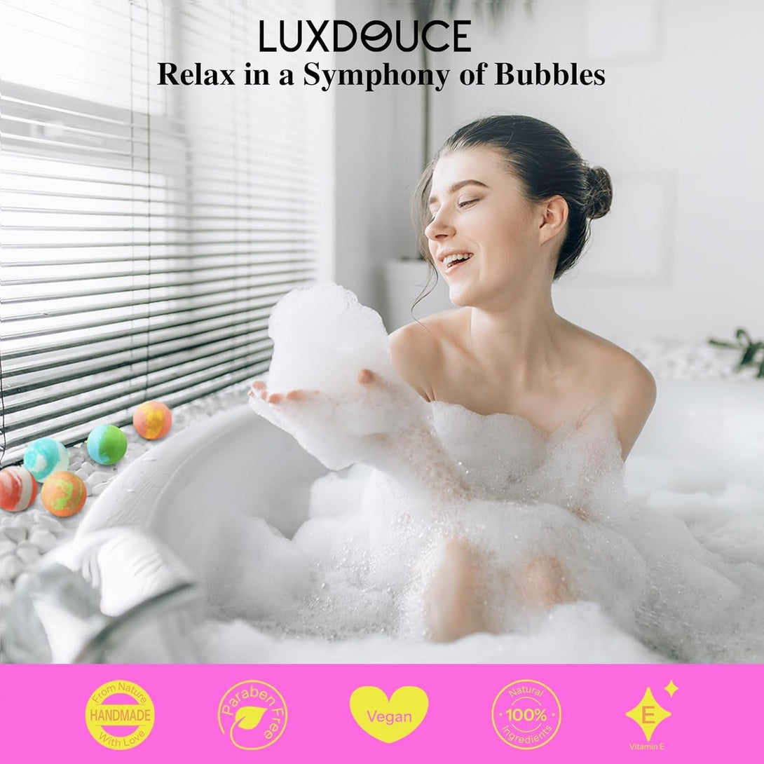 48 Pack Bath Bombs Gift Set – Aromatic Bubble Bombs with 18 Scents, SPA Relaxing & Skin Nourishing, Ideal Self-Care Gifts for Women, Wife, Grandma, or Daughter on Birthdays or Summer Occasions
