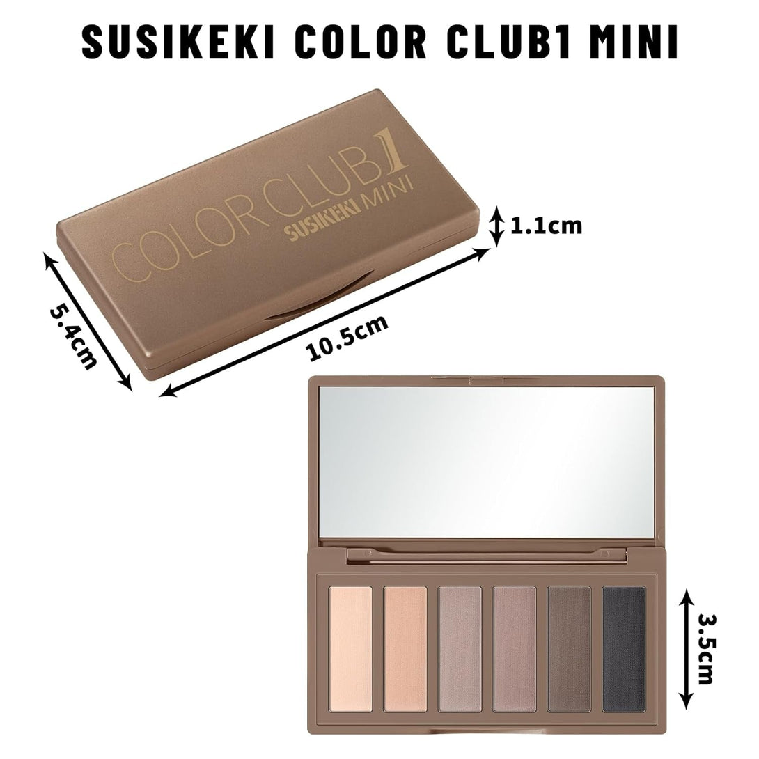 6 Colors Mini Naked Eyeshadow Makeup Palette Neutral Nude Smoky Eye Shadow Taupe & Brown Matte Make up Pallet with Mirror Highly Pigmented Long Lasting Waterproof Travel Size Gift Kit 01