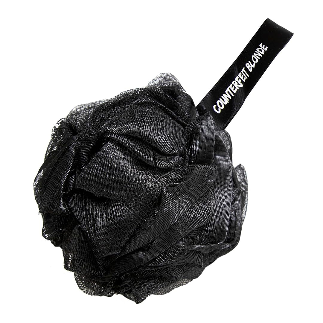Black Loofah Bath Shower Sponges I (4-Pack) Body Scrubbers for Use in Shower I Bath Sponges for Shower Scrubber for Body I Loofah Exfoliating Body Scrubber Shower Accessories I Body Wash Loofah Sponge