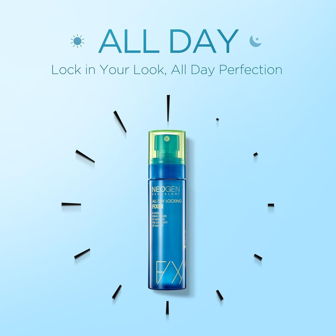 NEOGEN All Day Makeup Setting Spray - Hydrating Weightless Sebum Control Fixer (All Day Locking Fixer 80Ml) / K-Beauty/Makeup Finishing Spray Long Lasting