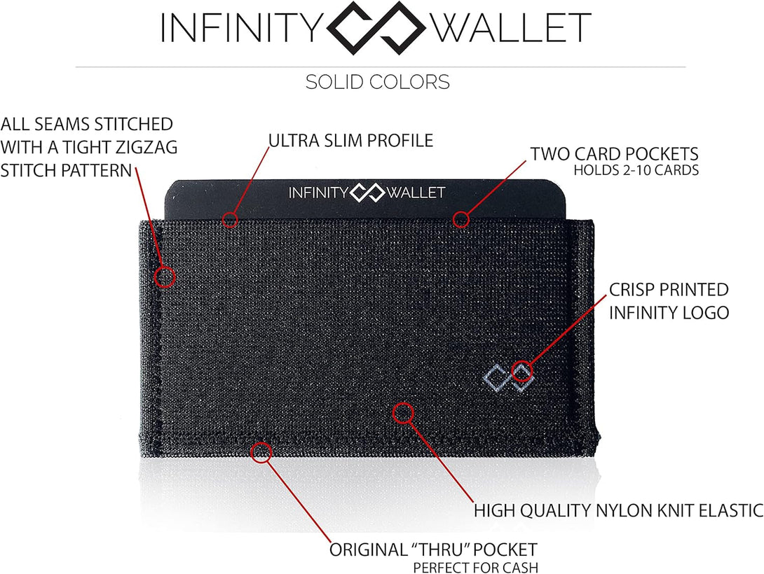 Minimalist Wallet for Men and Women (Solid Silver)