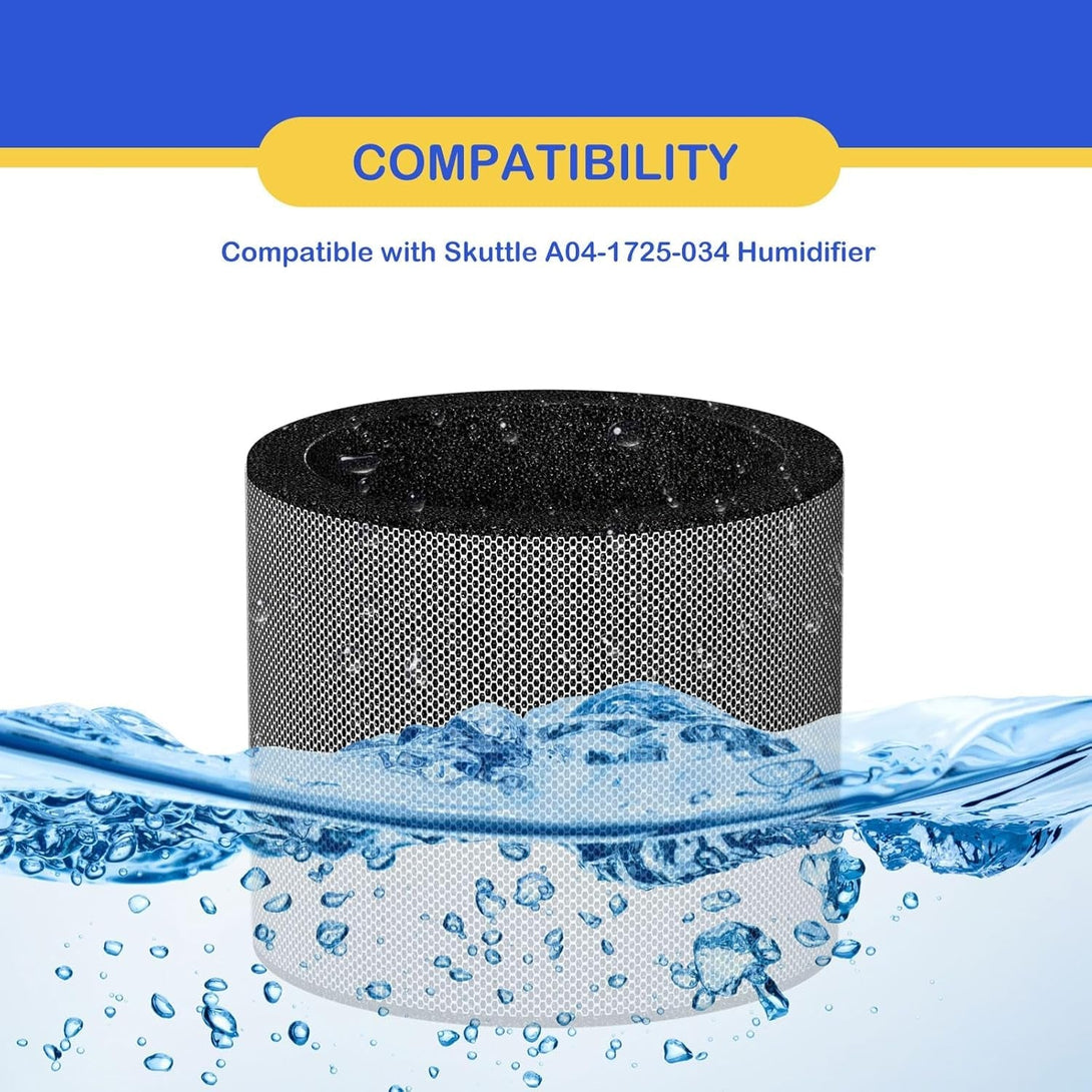A04-1725-034 Humidifier Evaporator Pad Filter Replacement Compatible with Skuttle A04-1725-034 Humidifier, A04-1725-034 Water Panel, No Clips 3 Pack