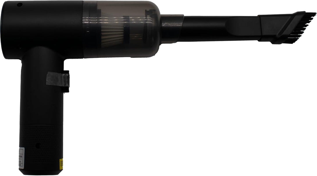 Jaspertronics™ Cordless Rechargeable 2 Speed Mini Vacuum & Dust Blower, Lightweight Handheld Cleaner W/Strong 16000 PA Suction, 0.12L Dust Cap, for Home, Office, Car, and Electronics - 6 Attachments!