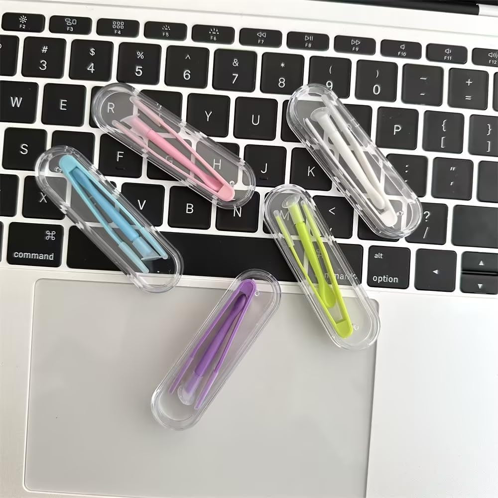 1 Pc Contact Applicator,Inserter+Tweezer with Soft Tip,Contact Lens Remover Tool,For Contact Lens Cases Health and Household Contact Lens Care(Blue)