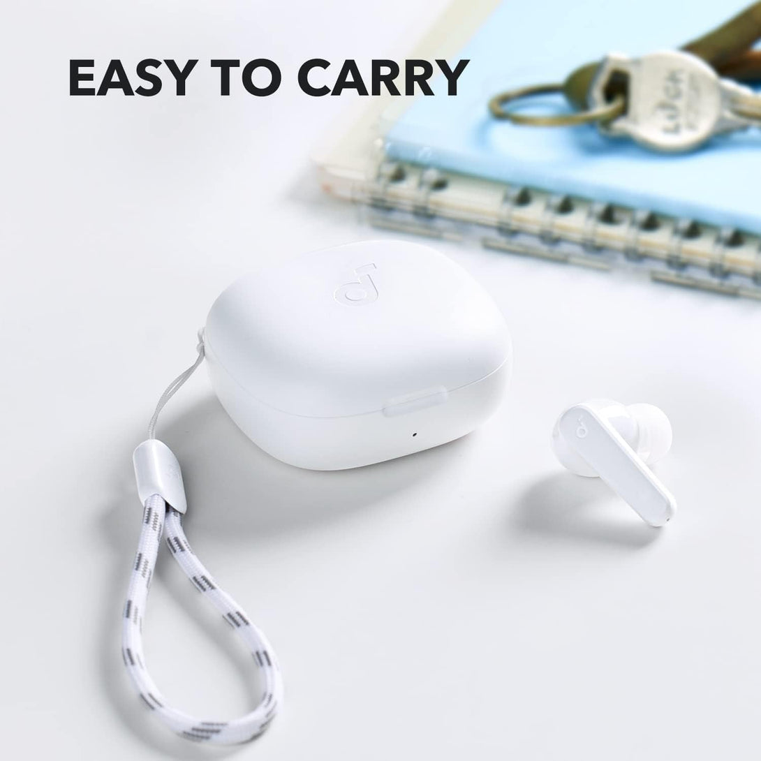 Soundcore by Anker P20I True Wireless Earbuds, 10Mm Drivers with Big Bass, Bluetooth 5.3, 30H Long Playtime, Water-Resistant, 2 Mics for AI Clear Calls, 22 Preset Eqs, Customization (White)