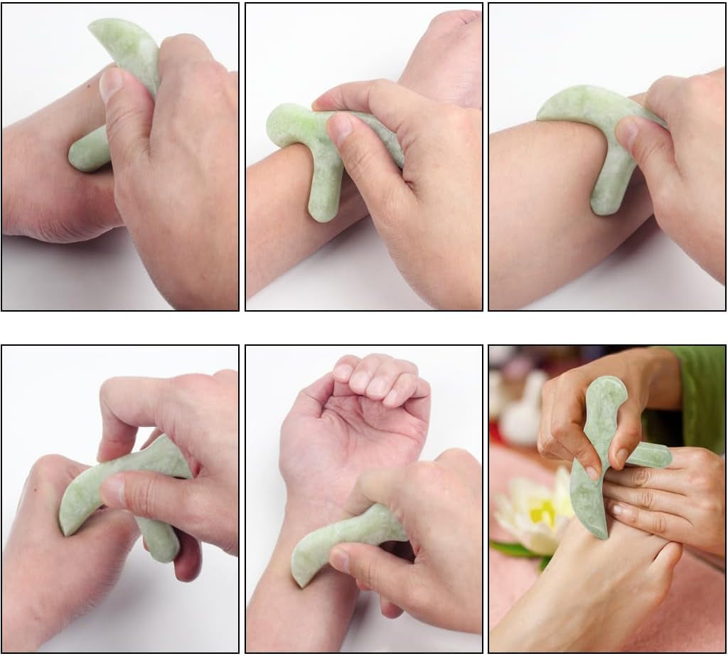 Ewinever Ewin24 Natural Jade Foot Massager Acupuncture Point Massage Foot Care Therapeutic Relief Tool