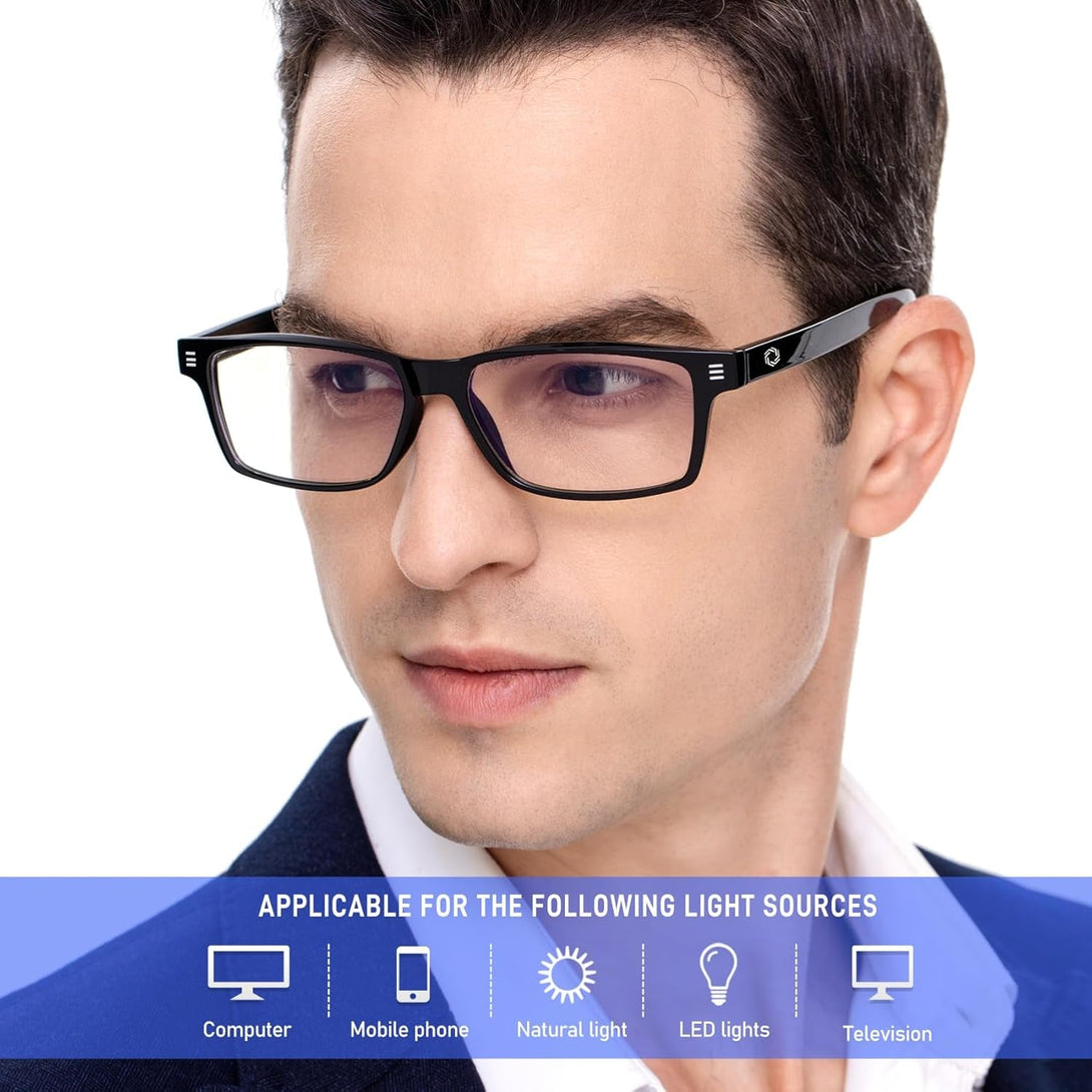 ANYLUV Blue Light Glasses for Men & Women, Lightweight Stylish Blue Light Blocking Glasses, Eye Strain Relief Eye Protection