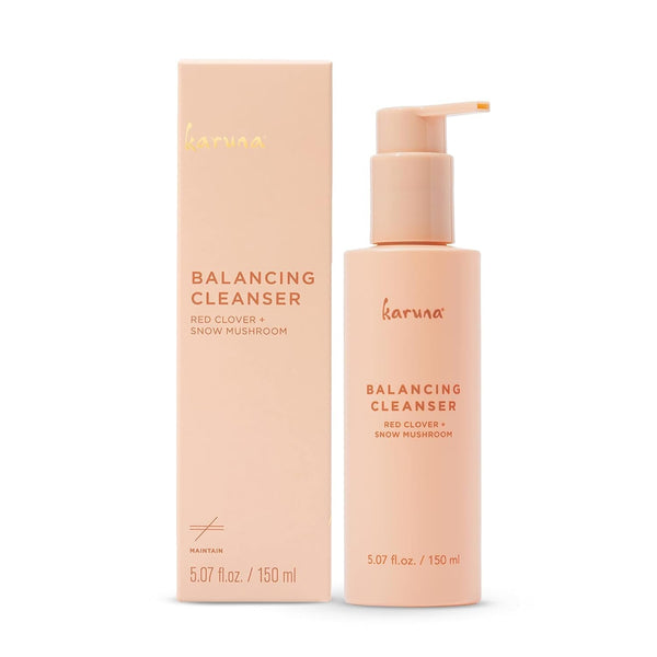 Karuna Balancing Facial Cleanser with Red Clover, Snow Mushroom, Lavender Flower Water, Hydrating, Soothing Foaming Face Wash, Facial Cleanser, 150 Ml