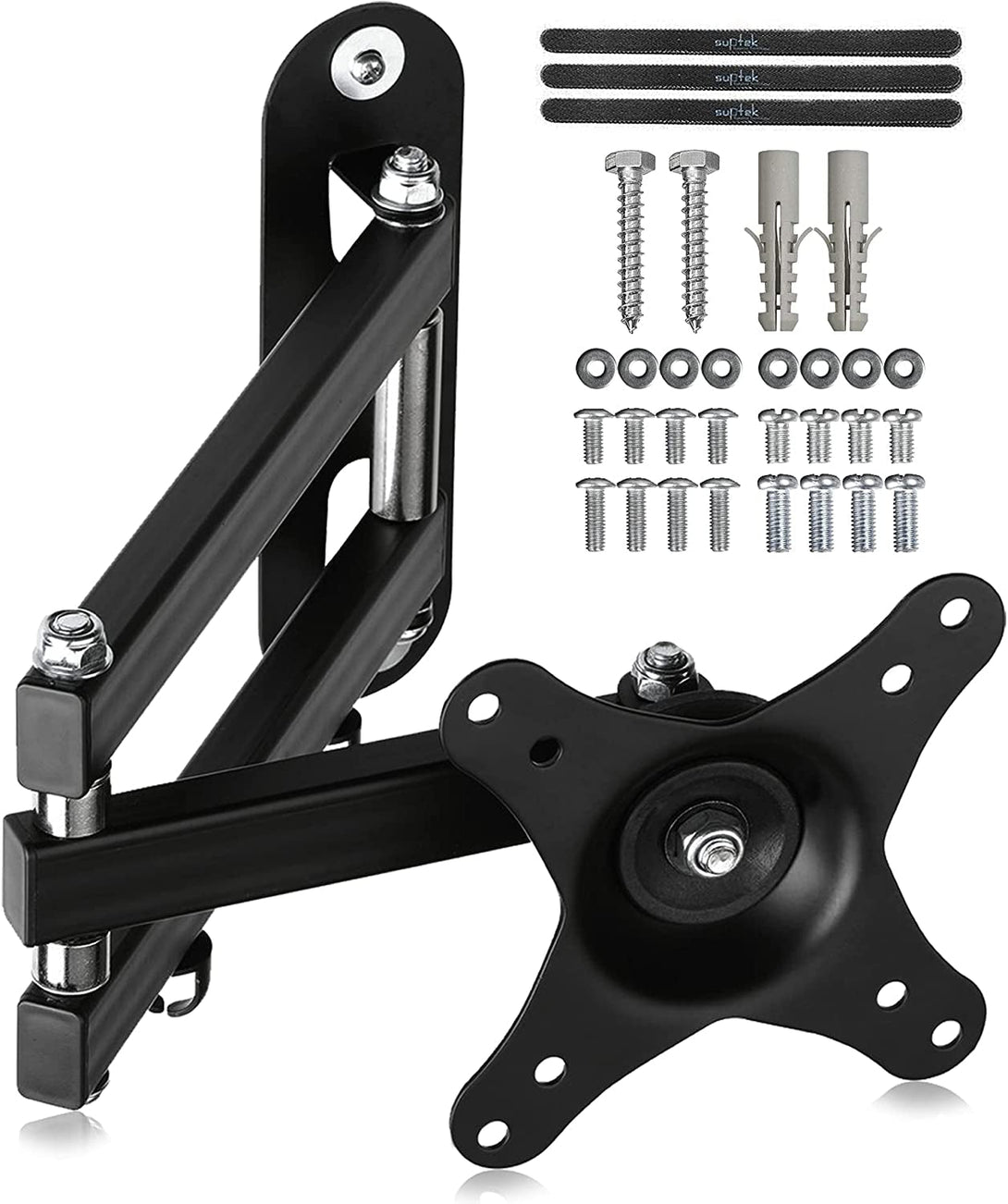 Suptek TV Wall Mount Swivel Tilt Rotation Full Motion Adjustable Articulating for Most 15-32 Inch LED, LCD Monitor Wall Mount VESA 75,100 (MA2720)