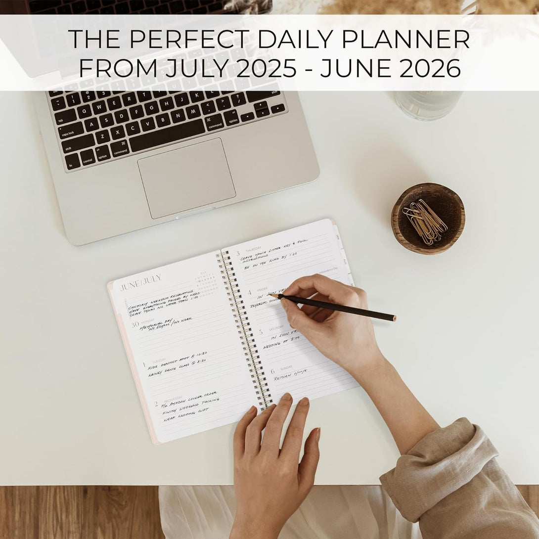 Aesthetic 2025-2026 Academic Planner - a Beautiful 7" X 10" Daily Planner for Women or Men with Weekly & Monthly Spreads for the 25-26 School Year - Runs from July 2025 - June 2026