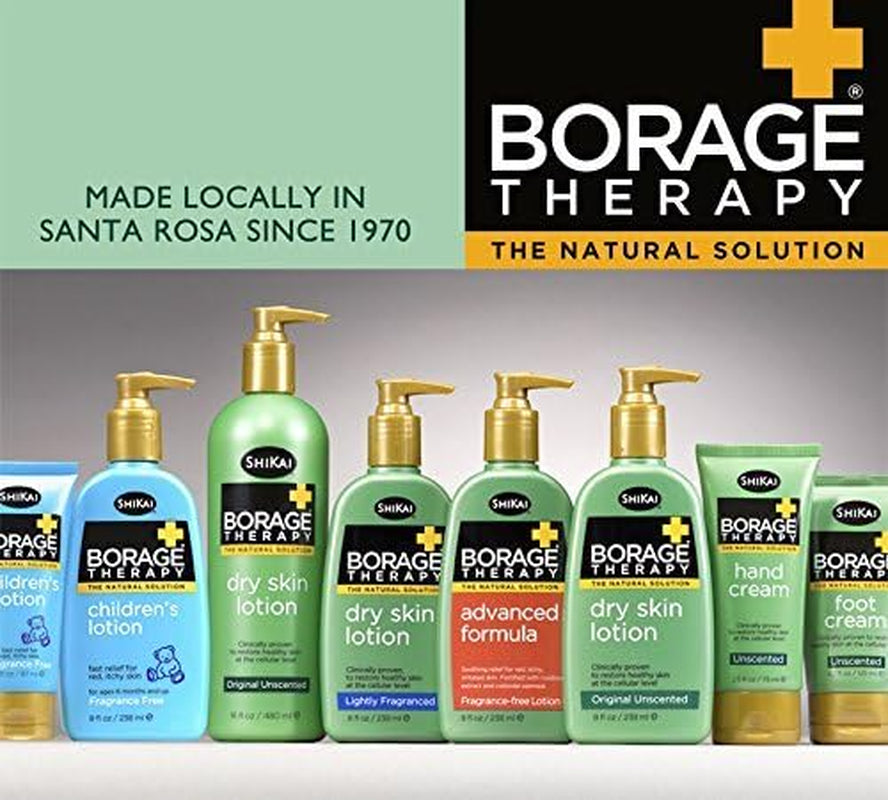 Shikai Borage Therapy Dry Skin Lotion Body Moisturizer (16 Oz) Unscented Skincare | Hydrating Lotion for Dry Hands & Body | with Oatmeal & Shea Butter