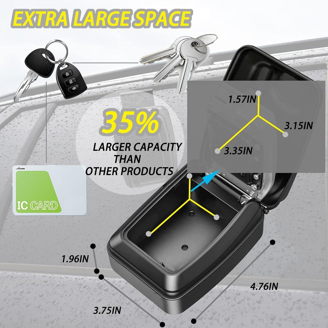 2025 Upgrade SL-591 Car Window Lock Box, Car Key Lock Box, Gray, Metal, Electronic Combination Lock, Fit for Turo, Getaround