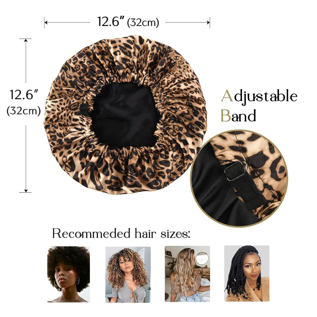 YANIBEST Double Layer Satin Bonnet Silk Bonnet Adjustable Hair Bonnet for Sleeping Bonnets for Women Curly Natural Hair Mom