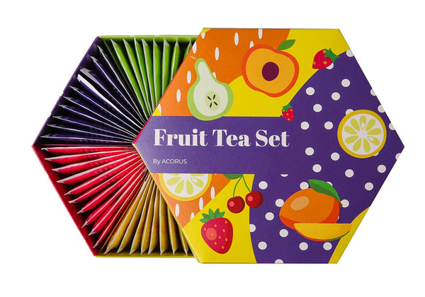 ACORUS Fruit Luxury Tea Set | Gift for Mother'S Day | Assorted Fruit and Herbal Teas Box | Tea Gift Sets | Large Variety Pack | Sampler 6 Flavors | 60 Tea Bags