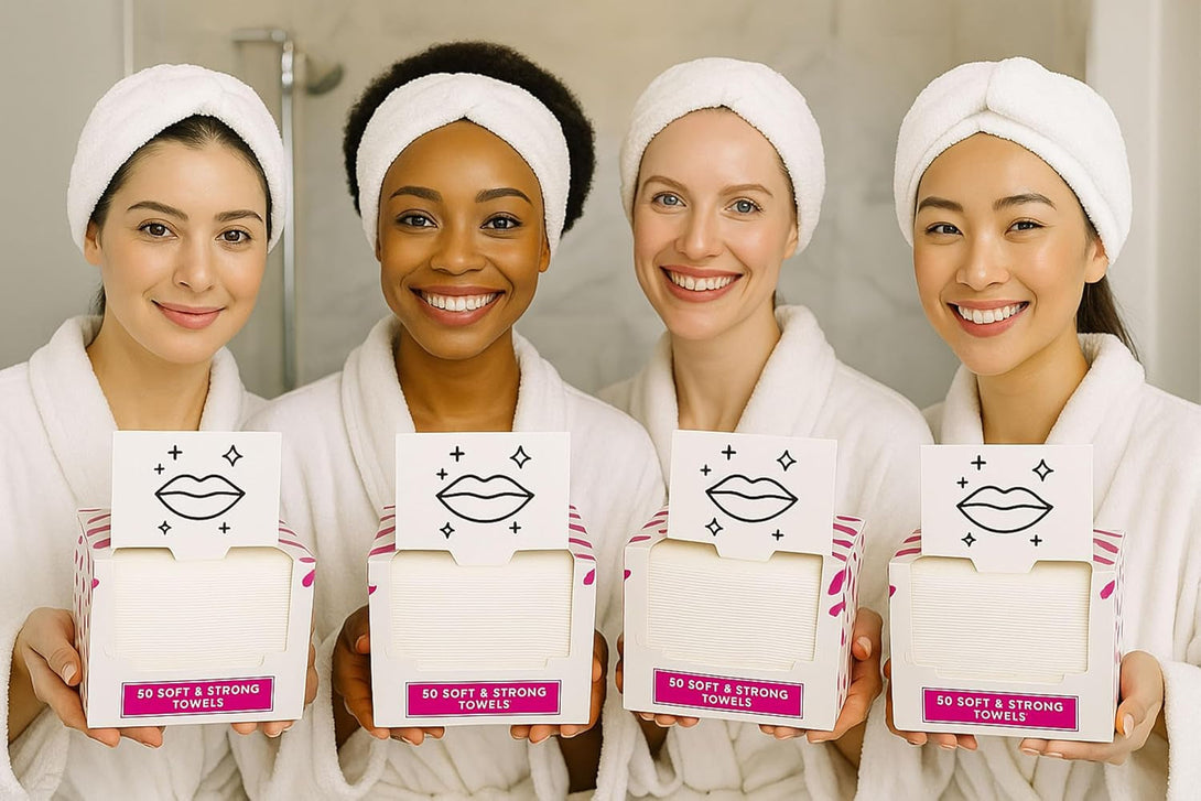 Disposable Face Towels, Ultra Soft, Lint-Free Towelettes for Makeup Removal & Skincare, Hygienic Dry Wipes for Sensitive Skin, 50 Count