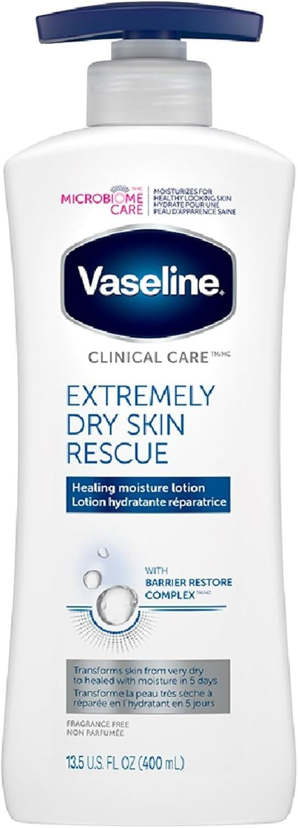 Vaseline Clinical Care Hand and Body Lotion Extremely Dry Skin Rescue 13.5 Oz