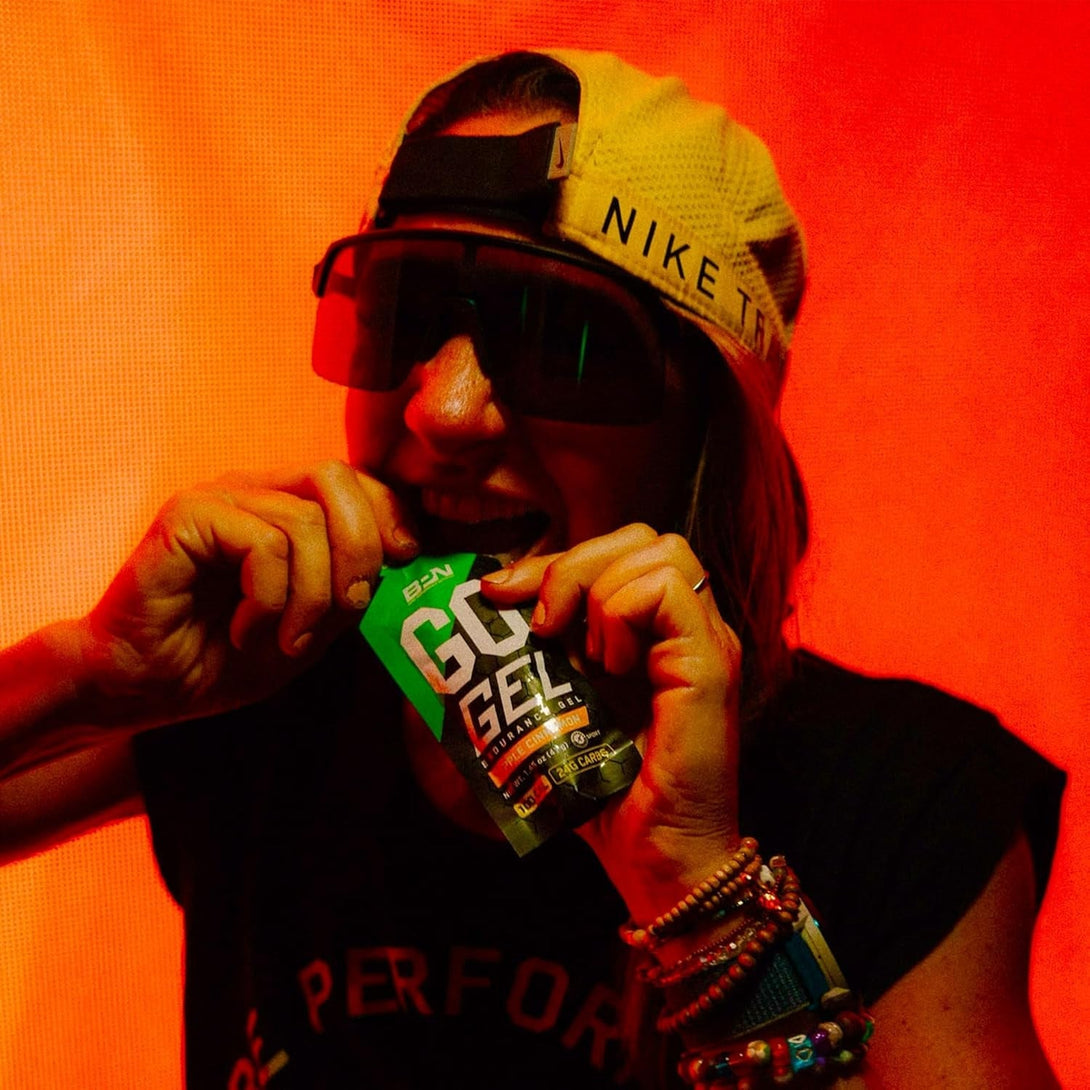 BARE PERFORMANCE NUTRITION, BPN Go Gel Endurance, 24G of Carbohydrates & 100 Calories per Pack, Vegan + Gluten Free Running Gel, 10 Single-Serving Packs, Apple Cinnamon