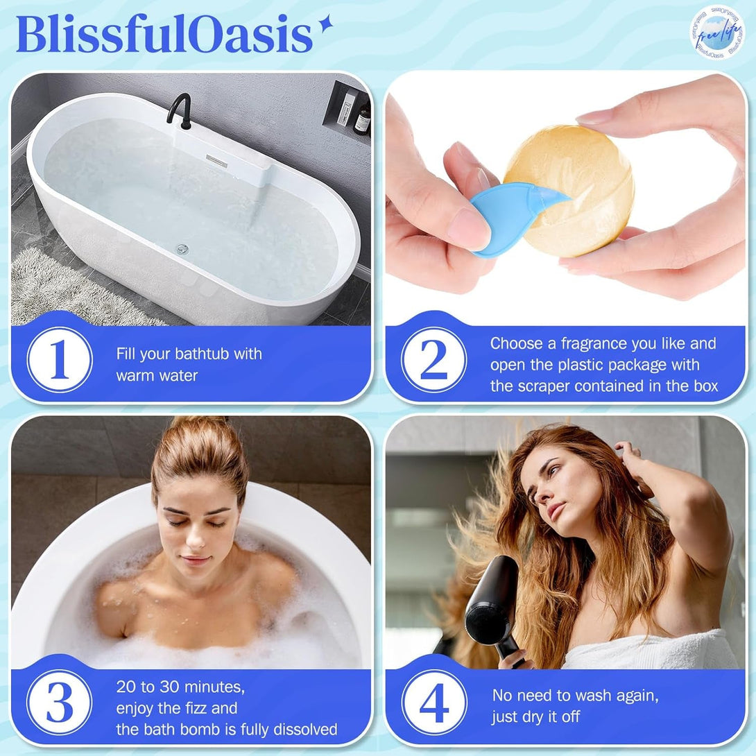 Bath Bombs Set, 24 Pcs Shower Bombs with 6 Refreshing Scents, Perfect for Moisturizing & Relaxing, Ideal for Birthday, Mother'S Day, Valentine'S Day Present Giving, Presents for Women