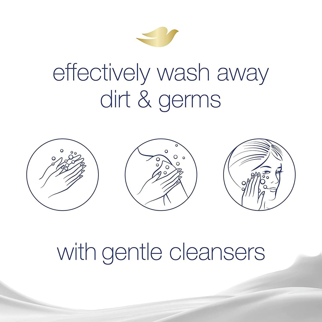 Dove Beauty Bar Gentle Skin Cleanser Moisturizing for Gentle Soft Skin Care Original Made with 1/4 Moisturizing Cream 3.75 Oz, 14 Bars