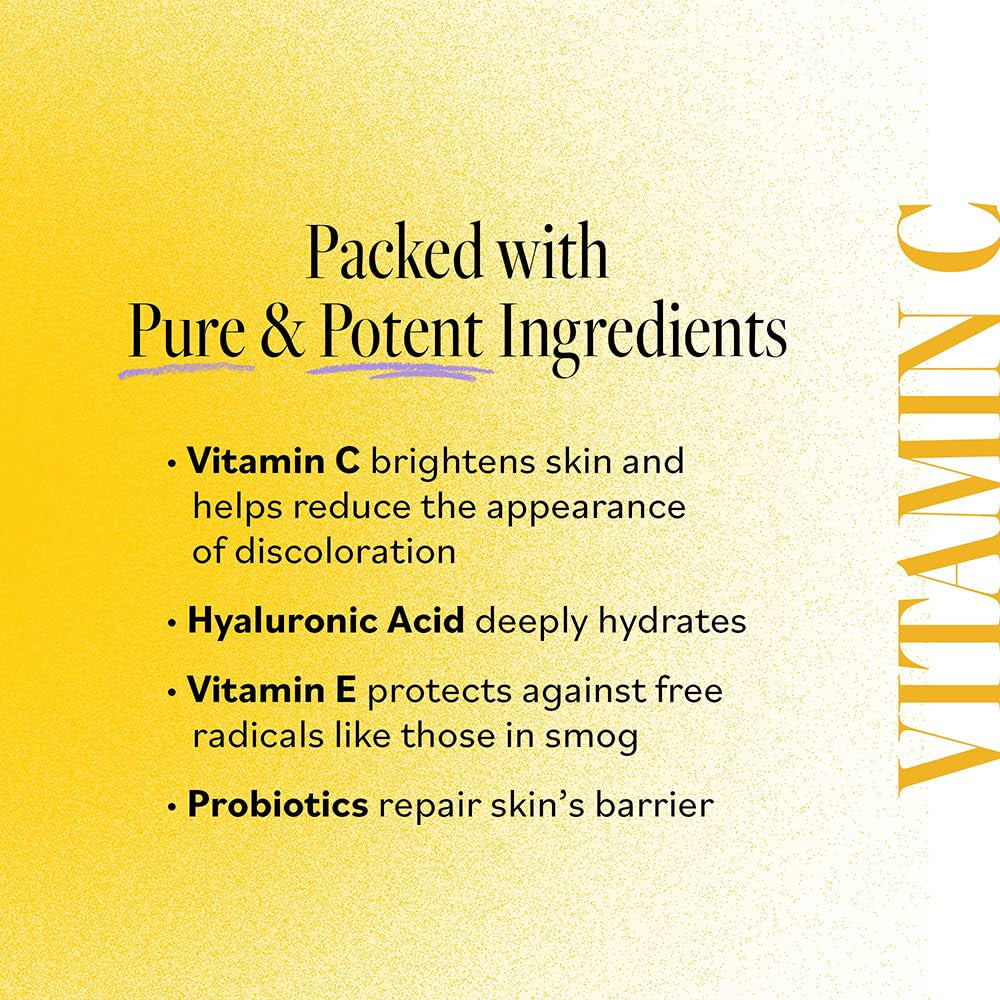 DERMA E Vitamin C Concentrated Serum with Hyaluronic Acid, Vitamin E & Aloe, All Natural, Antioxidant-Rich Concentrated Facial Serum – Firming and Brightening Vitamin C Face Serum, 2Oz