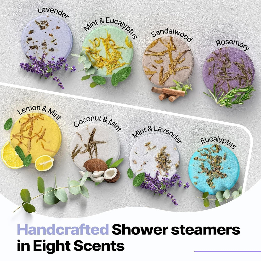 Shower Steamers Aromatherapy Birthday Gifts for Women - SWCANDY 8 Pcs Mothers Day Gifts for Mom Grandma Wife Her Men Teen Adults Bath Bombs Self Care with Natural Essential Oils Relaxation Home SPA