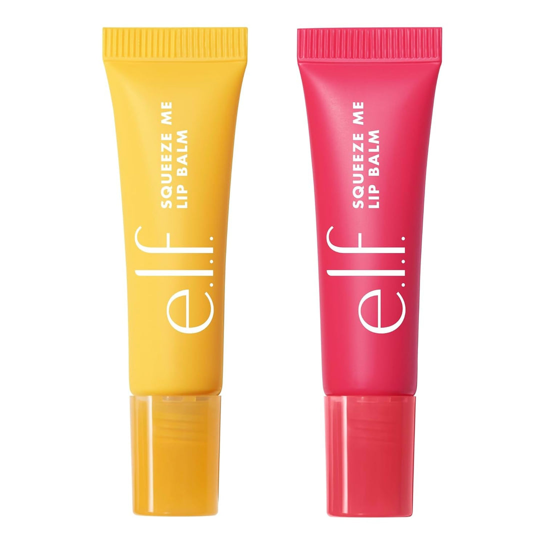 E.L.F. Squeeze Me More Lip Balm Duo, Moisturizing Balm for a Sheer Tint of Color, Made with Hyaluronic Acid, Vegan & Cruelty-Free, Mango & Watermelon