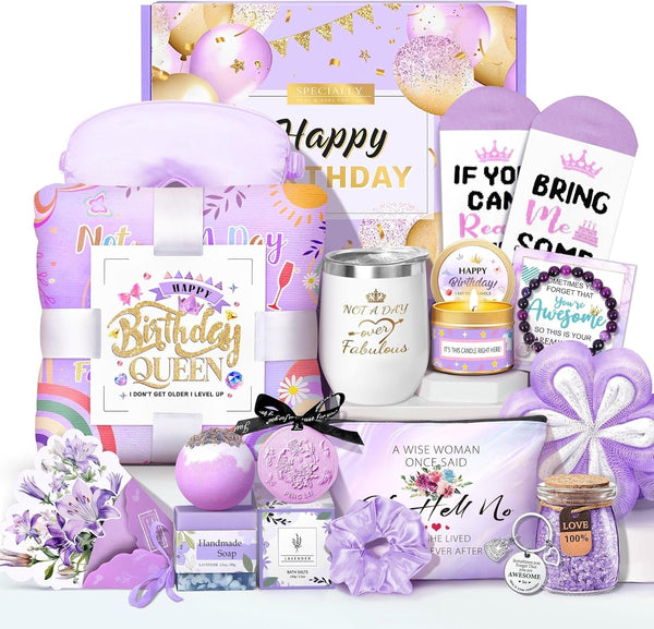Birthday Gifts for Women Friendship, Gifts for Women Birthday Unique, Best Friend Birthday Gifts, Happy Birthday Gift Basket for Her, Friends, Coworkers, Wife, Mom, Daughter