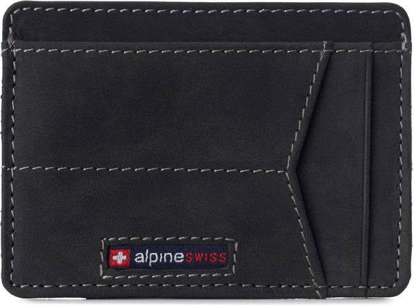 Alpine Swiss RFID Minimalist Oliver Front Pocket Wallet for Men Leather Comes in a Gift Box