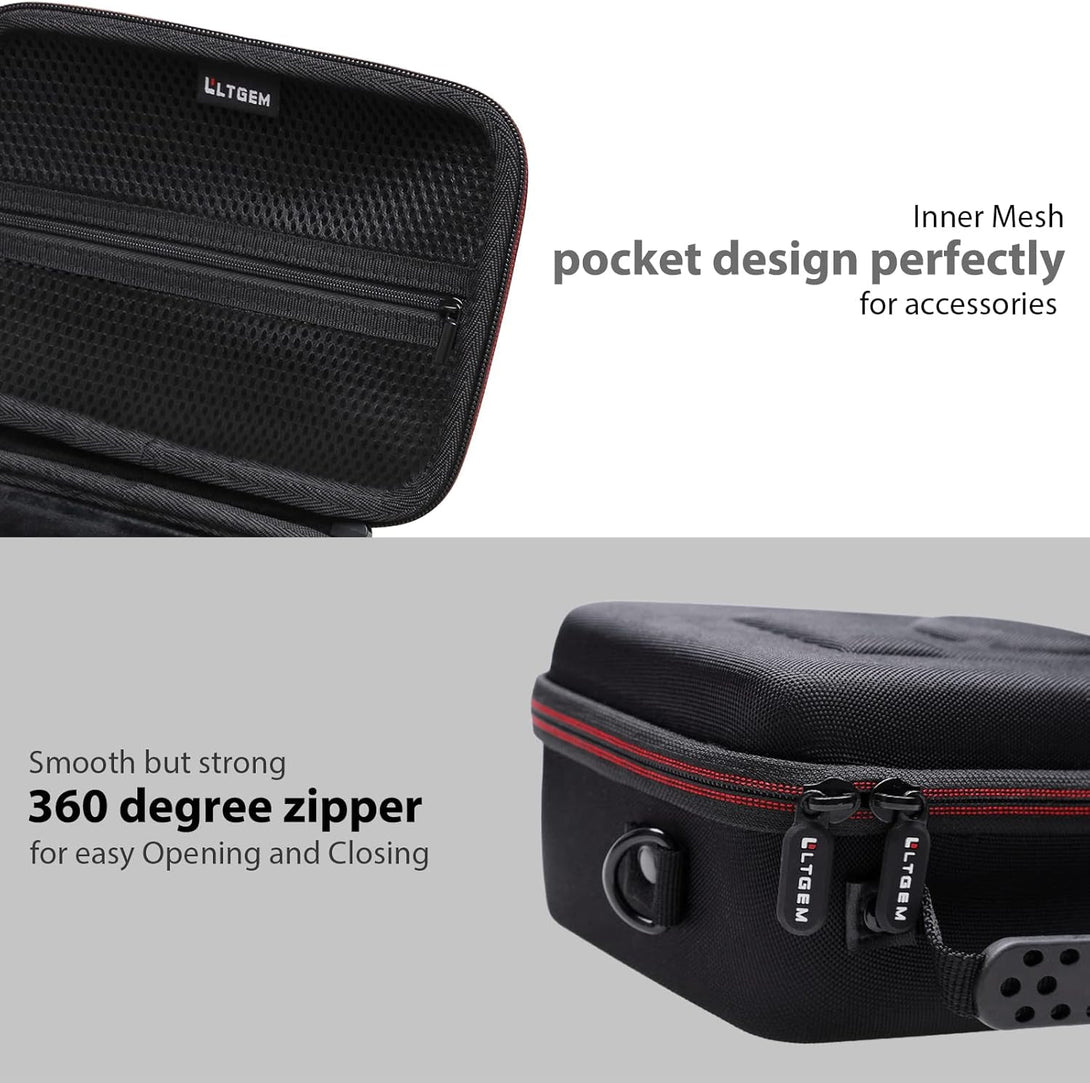 LTGEM Camera Case Compatible with Sony ZV-1F / ZV-1 / ZV-1 II Vlog Digital Camera, Tripod, Microphone and Vlogger Accessory Kit with Shoulder Strap, Black