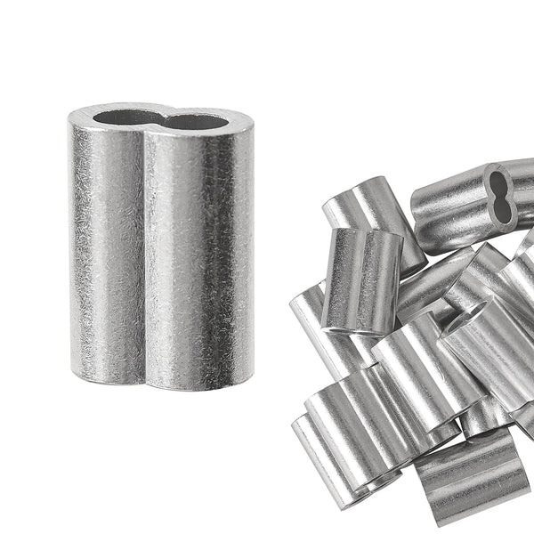 3/16" 20PCS Aluminum Crimping Loop Sleeve for Wire Rope, Cable Ferrule