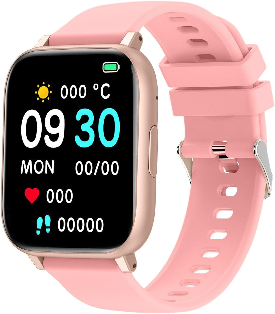 Smart Watch, 1.77"" Watches for Android Ios Men Women IP68 Waterproof Smartwatch, More Sport Modes Fitness Activity Detection, Sleep Monitor Steps Calories Counter, Pink